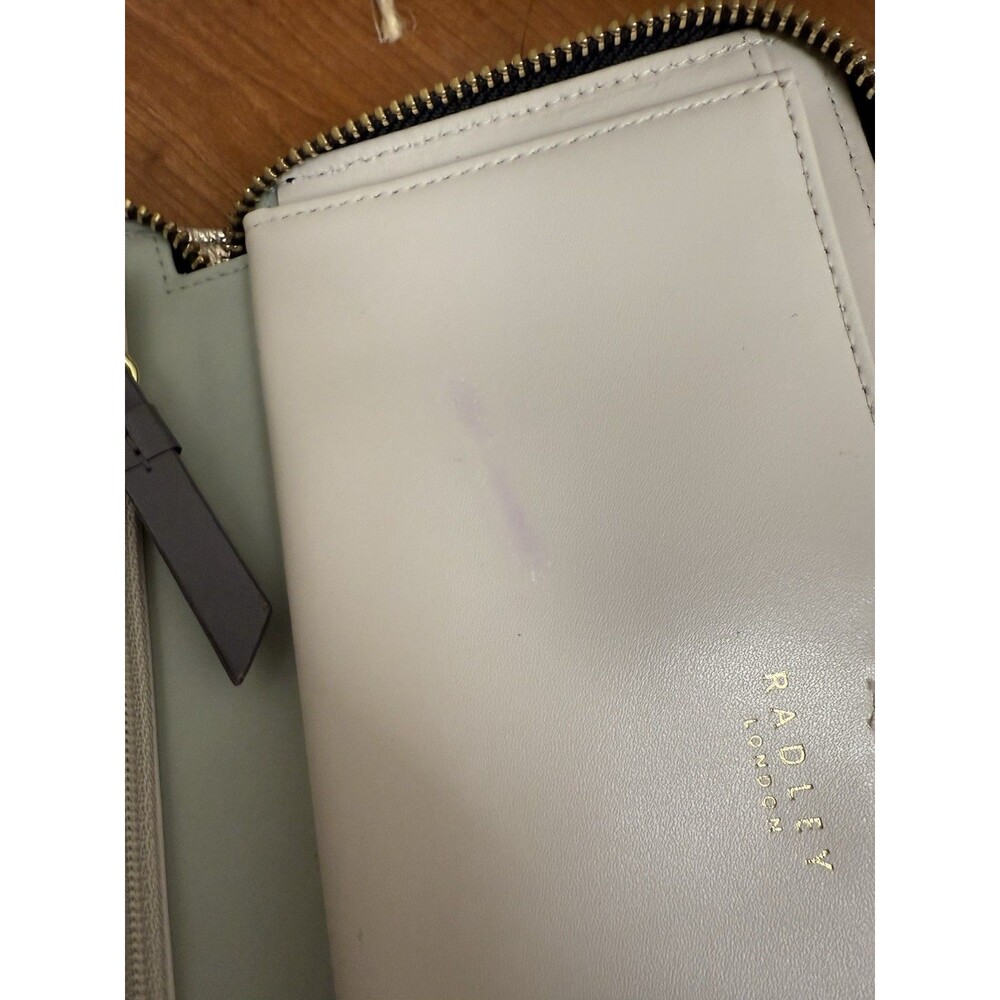 Radley London Wristlet Wallet Leather Clifton Black Metallic Zip Phone Pocket - Picture 6 of 10